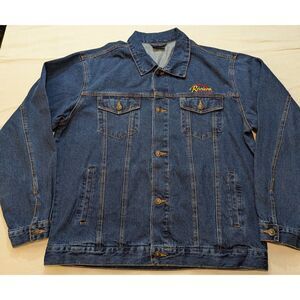 Vintage Riviera Hotel Casino Las Vegas Denim Trucker Jacket Embroidered Large